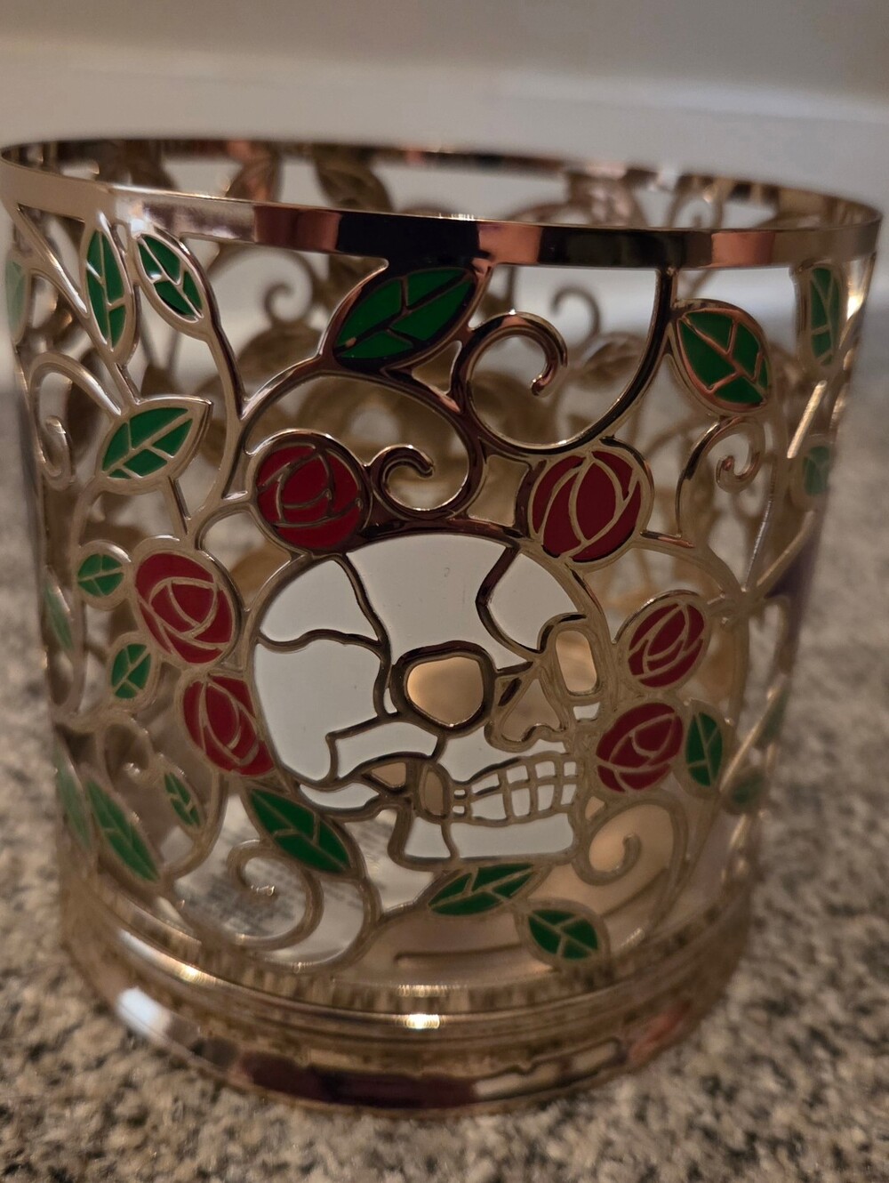 Rose Skull Raven Pumpkin Bats Candle Holder Bath & Body Works